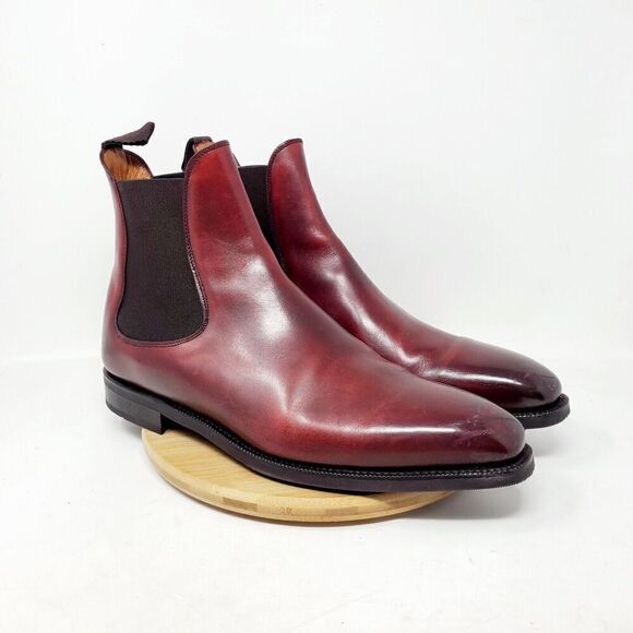 J Fitzpatrick Chelsea Boots Mens 10 E Alki MTO LPB Last City Rubber Sole Shoes - Picture 2 of 16